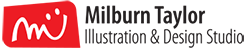 MilburnTaylor Cartoon Art and Graphic Deisgn Logo